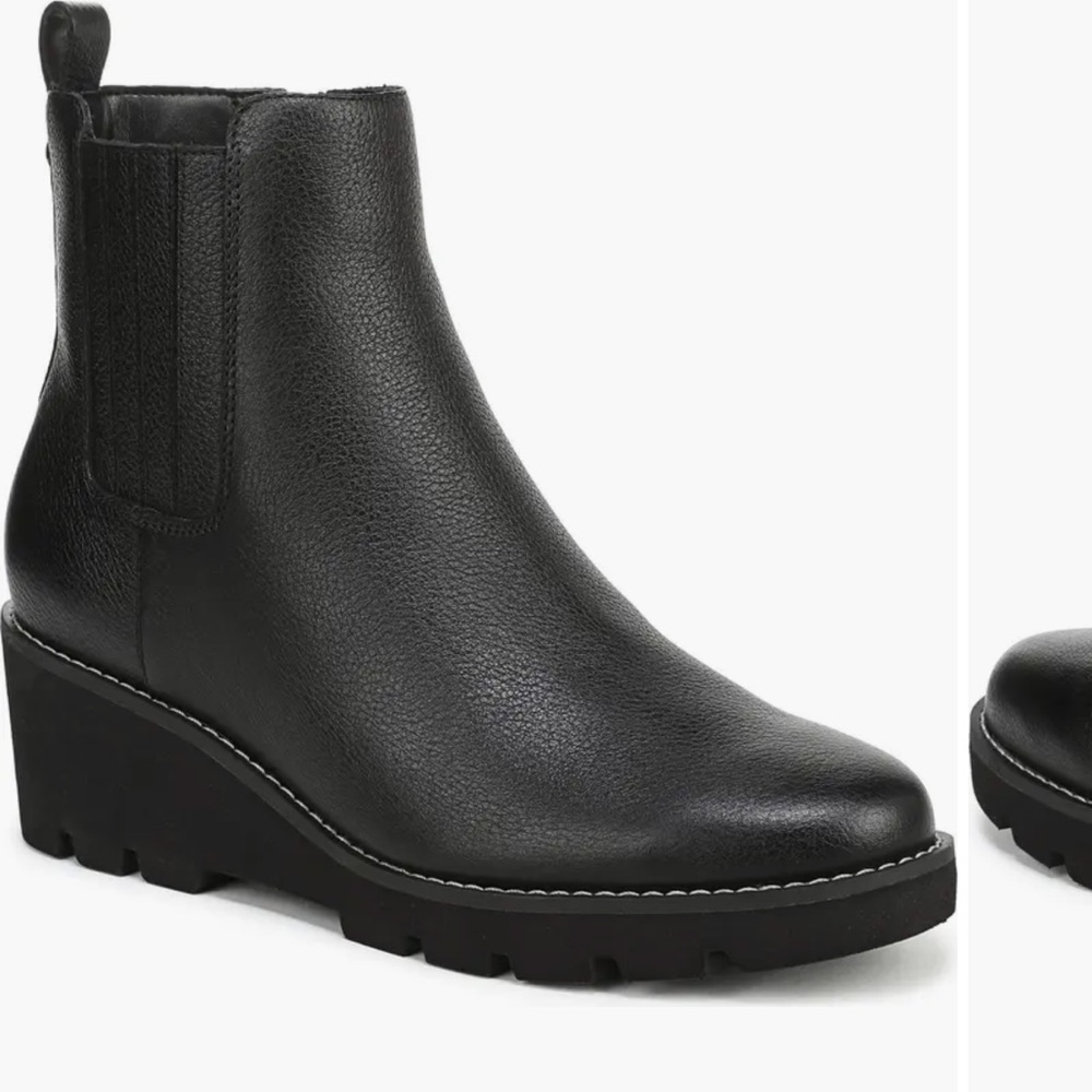 Vionic Aria Platform Wedge Booties Waterproof Size 6 Wide NEW $180
